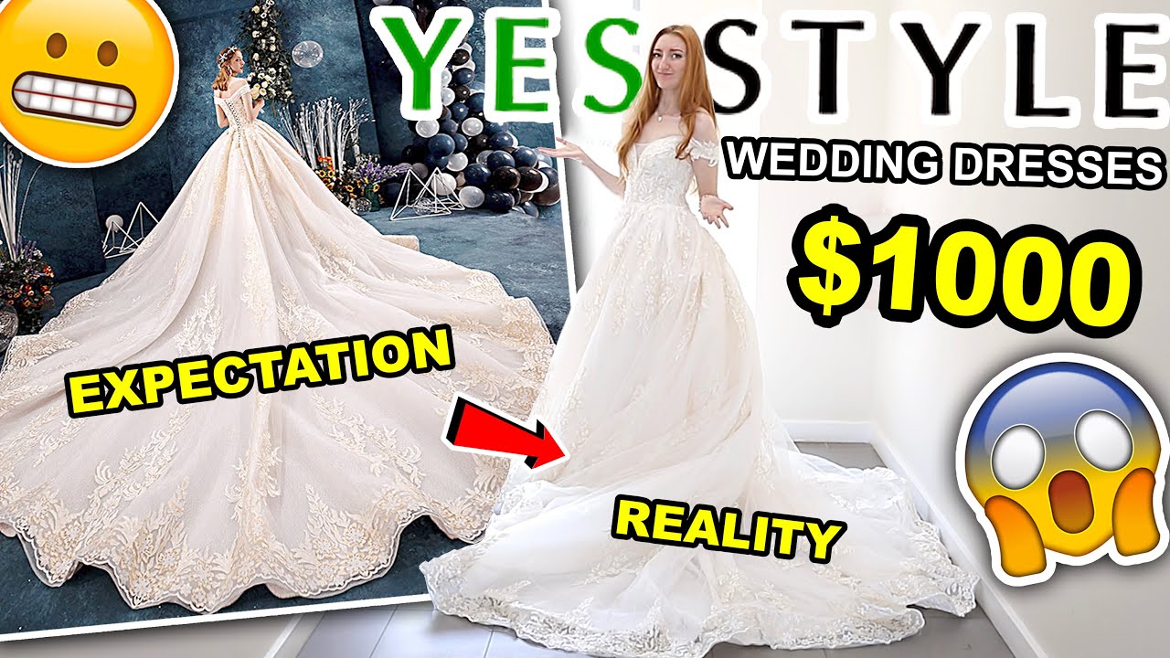 YESSTYLE WEDDING DRESS HAUL | TRYING ON CHEAP WEDDING DRESSES FROM YESSTYLE 2020
