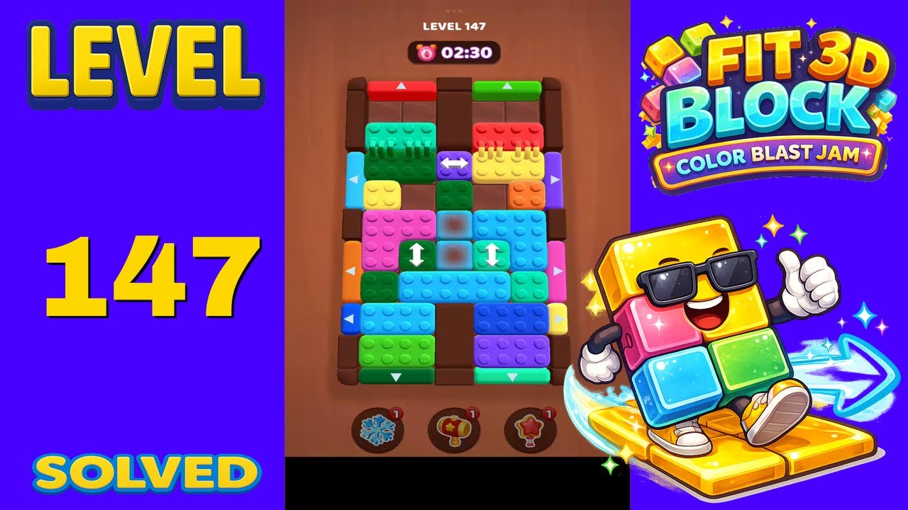 Fit Block 3D – Level 147 | Walkthrough Fast & Clean Solution
