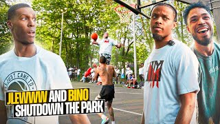 Hoodie Qel had Jlew and Bino from Next Chapter SHUTDOWN THE PARK (Micd up 3v3)