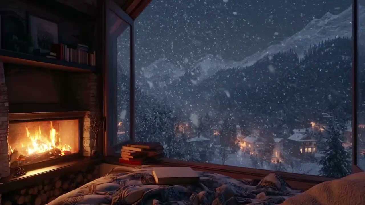 Soft Breeze & Firelight 🌬️🔥 | Gentle Night Relax Music