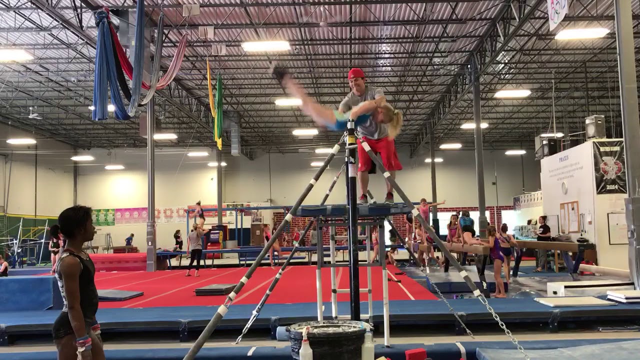 Helena Jaeger and Tkatchev on bars, age 10 (gymnast) YouTube