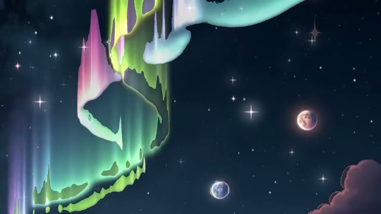 Cosmic Aurora 🌌 Pixel Lofi Loop | Calm Night Sky for Focus & Relax