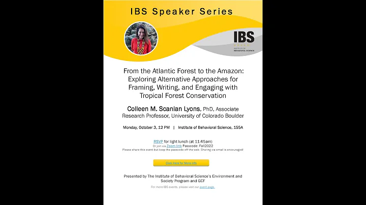 IBS Speaker Series - Colleen M. Scanlan Lyons