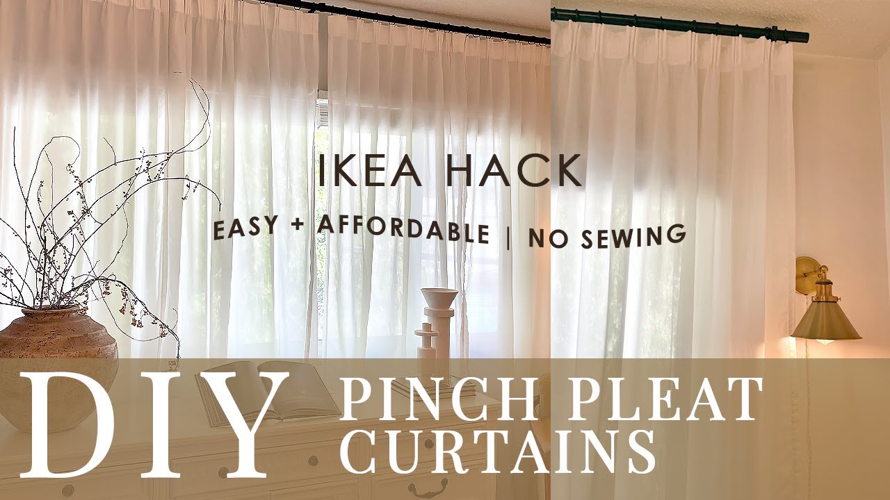 How to Pleat IKEA RITVA Curtains - Caitlin Marie Design