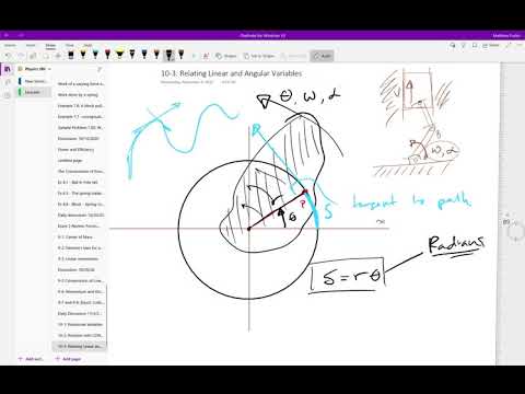 10-3: Relating Linear and Angular Variables - Pusko's PHY180 at UNLV