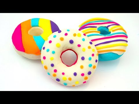 Видео: Пластилин плей-до учимся лепить пончики