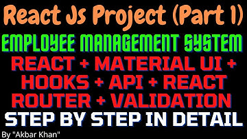 React js project (part 1) : Employee Management System using React, material ui, Hooks, API, etc