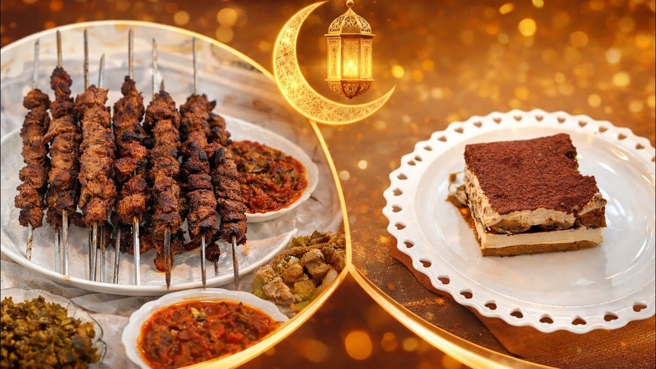 قطبان اللحم مشويين على أصولهم 🔥 مع تيراميسو كريمي راقي 😍 