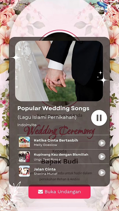 Rekomendasi lagu pernikahan bertemakan islami🥰#rekomendasilagu #Indoinvite
