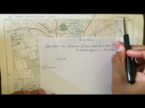 Geography mapwork: How to calculate distance on the map - YouTube