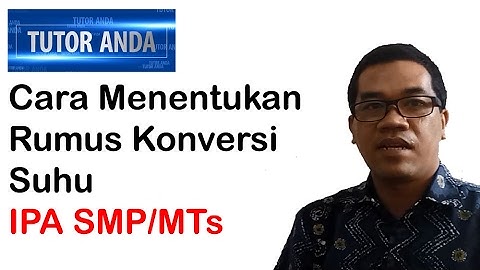 cara menemukan rumus konversi suhu