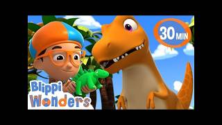 blippi wonders blippi meets dinosaur more blippi animated