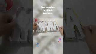 DIY letras 3D / figuras de yeso con molde de cartón/  regalo para mamá  #shorts #diy #diycrafts