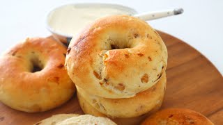 Soft and Chewy Easy Onion Bagel Recipe