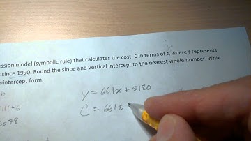 3.10 Video (1) - Writing the Linear Regression Equation with the Appropriate Variables