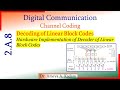 2.A.8 Hardware Implementation of Decoder of Linear Block Code