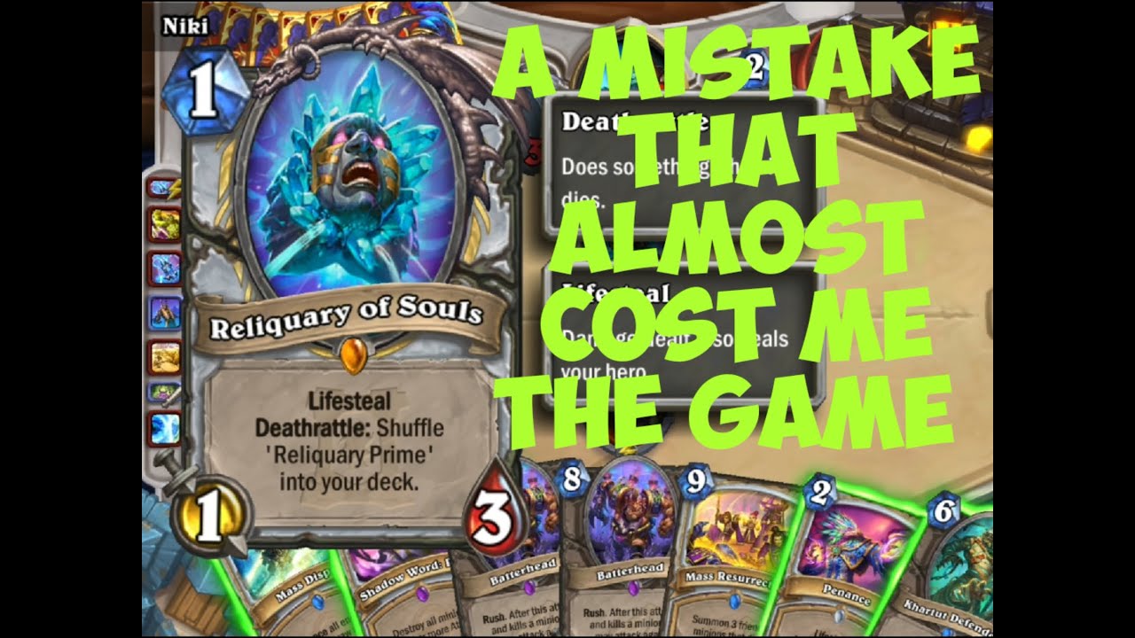 Hearthstone HS Reliquary of soul is too OP YouTube