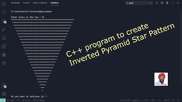 C++ code for printing Inverted pyramid star pattern.