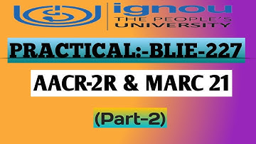 BLIE-227 AACR-2R CATALOGUING PRACTICAL | BLIE-227 PRACTICAL SINGLE AUTHOR #@LibraryAffairs #blis
