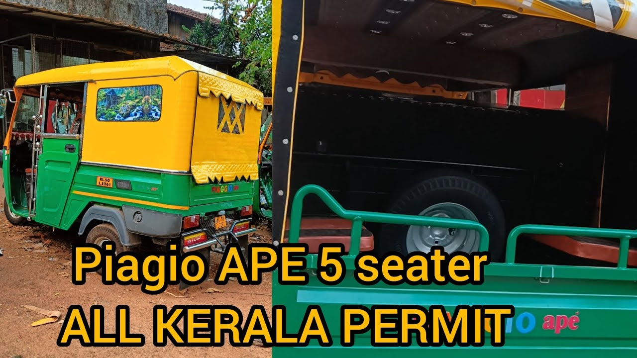 CNG APE 5 SEATER.. ALL KERALA PERMIT💖💖✨.. FULL WORK🫶