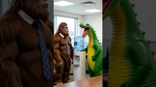 gorilla and crocodile injoy. in office#ai shorts#gorilla manager#