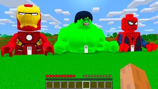WHAT INSIDE HOUSE LEGO SPIDER-MAN vs IRON MAN vs HULK SUPERHEROES GAMEPLAY in Minecraft Compilation