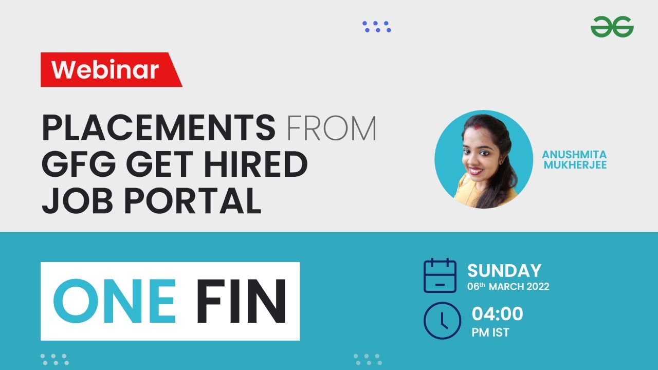 Placements from GFG Get Hired Job Portal | OneFin - YouTube