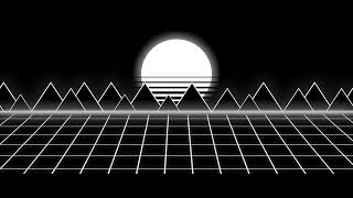 Black and White Synthwave Loop Footage