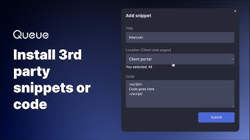 How to add 3rd party snippets on UseQueue