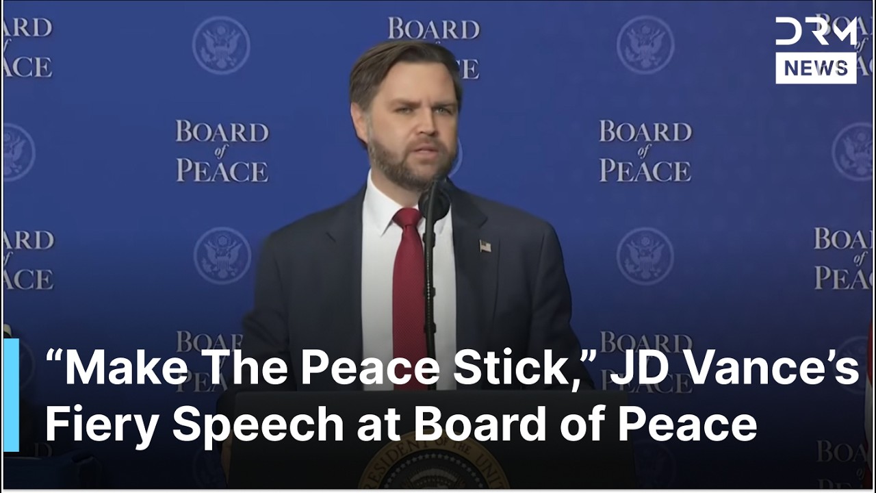 “Make The Peace Stick,” JD Vance Praises Trump’s Diplomacy at Board of Peace Summit Speech | AC1G