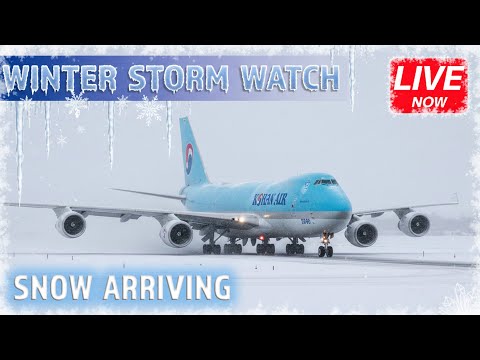 LIVE SNOW MOVING IN At CHICAGO O HARE WINTER WEATHER ADVISORY 