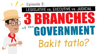 3 Branches of the Government - Legislative Executive Judicial Department