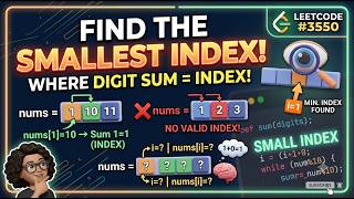 LeetCode 3550: Smallest Index With Digit Sum Equal to Index | Python Solution