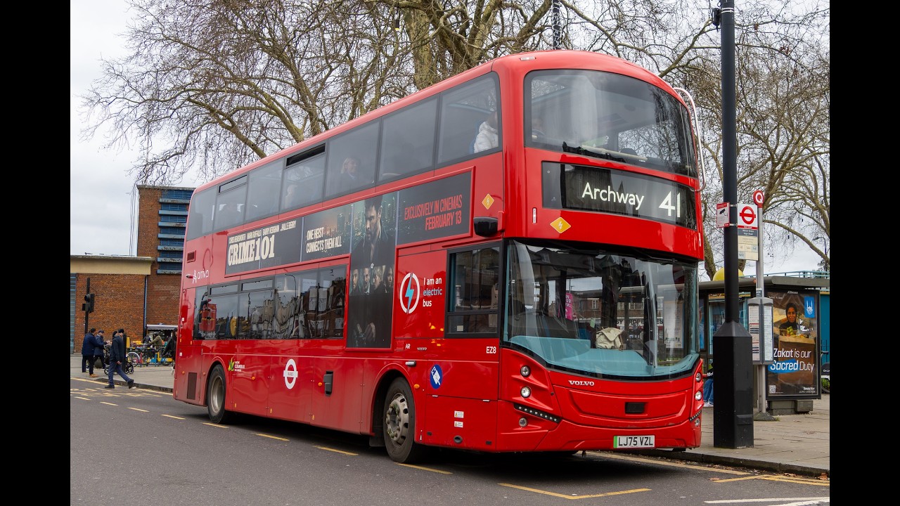 Arriva EZ10 (LJ75VZN), a Volvo BZL electric bus on route 41