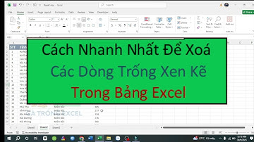 Cách nhanh nhất để xoá nhiều hàng trống xen kẽ trong bảng excel.