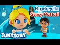 Cinderella with Play-Doh | Fairy Tale for Kids | English Story for Kids | Story Musical | JunyTony