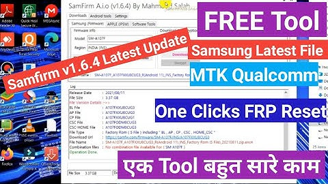 SamFirm A.i.O v1.6.4 New Update | MTK Auth Bypass | Samsung Flash File Apple | One Click FRP unlock