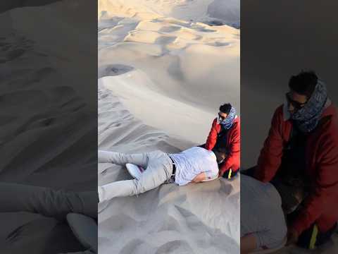 مغامرة رملية تحولت إلى موقف محرج جد ا