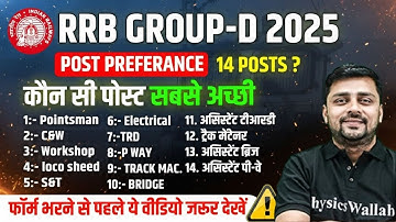 RRB Group D 2025 | Railway Group D Post Preference ? | Railway Group D Post Preference 2025