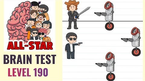 Brain Test All Star Level 190 | They must defeat these robots | Walkthrough