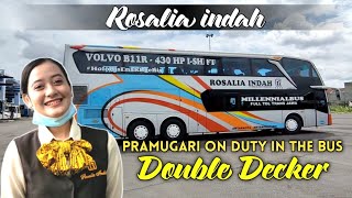 Pramugari cantik BUS ROSALIA INDAH ll mbk vindy dari kota onde onde