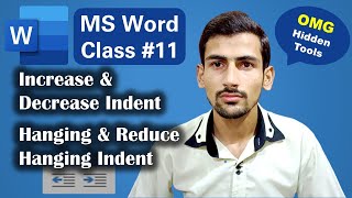Increase/Decrease Indent || Hanging/Reduce Hanging || MS Word For Beginning | Class #11 | Urdu/Hindi