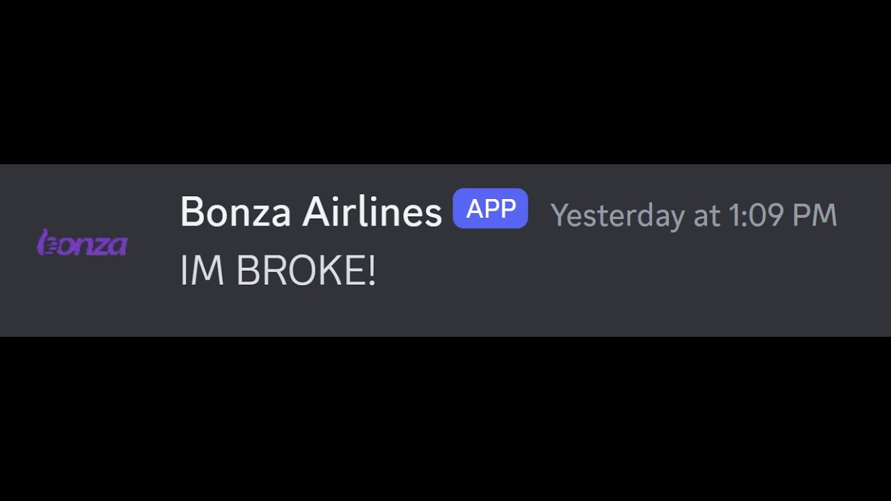 If Airlines had Discord 2.5 (bonza goes broke)