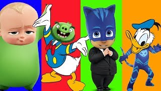 Wrong Heads Boss Baby Angry Birds Pj Masks Donald Duck Nursery Rhyme Wrong Body Cartoon For Kids