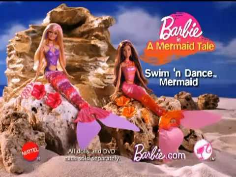 2010 Barbie In A Mermaid Tale Swim 'N Dance Mermaid Barbie Dolls Commercial