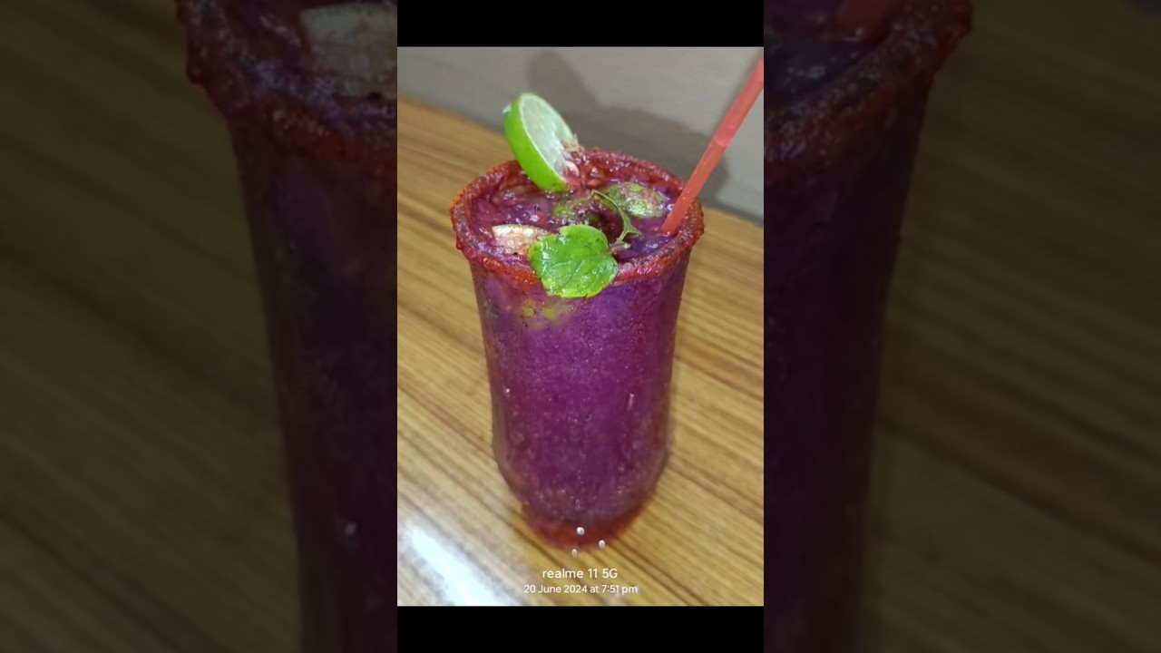 black jamun mojito with Sprite 