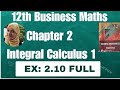 12th business maths chapter 2 exercise 2.10 full gamma integrals | Integral calculus 1 hiba maths