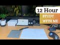 12 HOUR STUDY WITH ME | Soft Rain Sounds 🌧️ Lo-Fi Relaxing Music | Pomodoro 50-10
