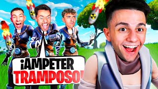 TROLLEO AL ESCUADRÓN HACIENDO TRAMPAS EN FORTNITE - Ampeterby7