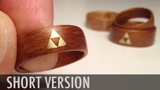 Time lapse: Making a Bent Wood Ring with brass Triforce inlay